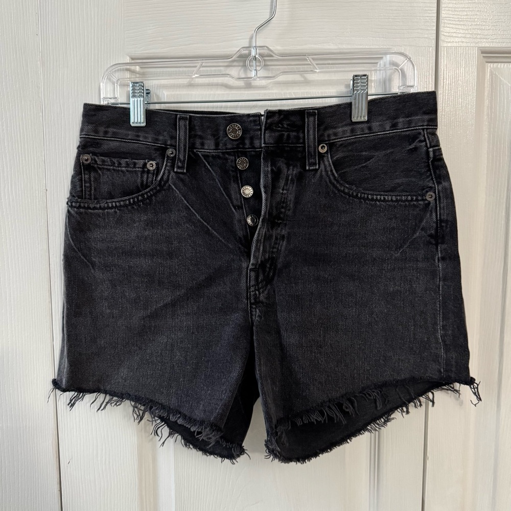 AGOLDE Black Denim Shorts